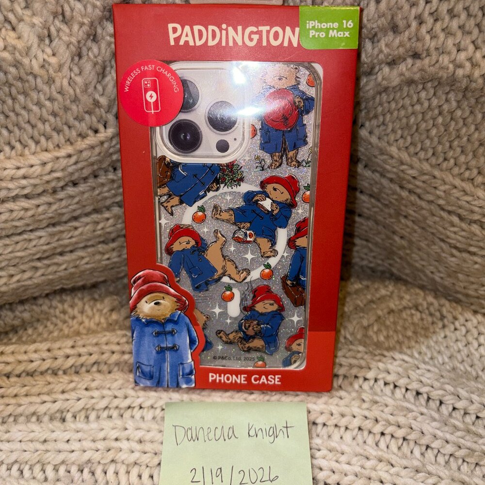 Paddington Bear iPhone 16 Pro Max MagSafe Case - Skinnydip London - Glitter NIB
